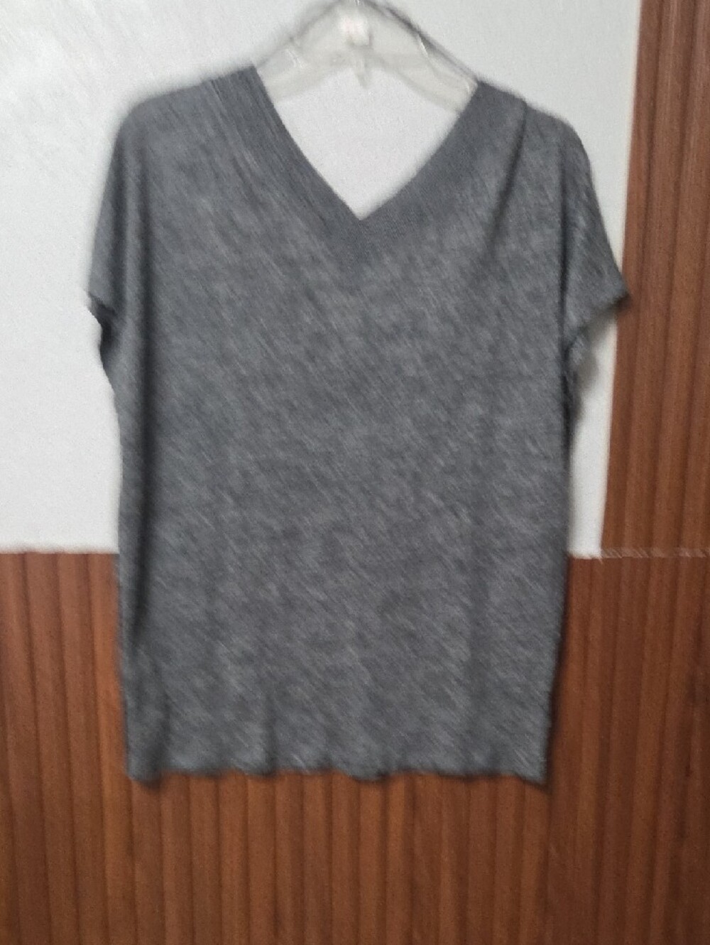 Zara Women's V-Neck Short Sleeve Tee - Heather Gray New W Tag.[1482] - Picture 5 of 5